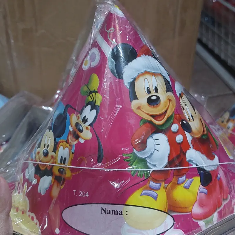 10 pcs topi ulang tahun kertas topi kerucut ulang tahun topi ultah 6