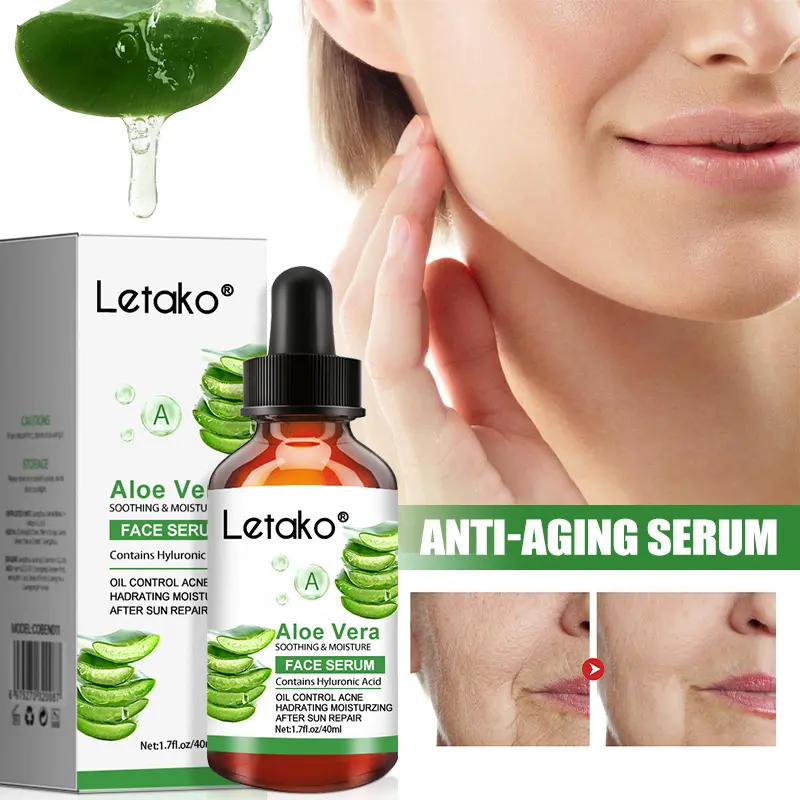 Aloe Vera Gel Soothes Natural Moisturizing Replenishes Water to Diminish Acne Scars and Relieves Sunburn 10ml/15ml/20ml/40ml Shrinks Pores and Controls Oil to Repair After Sunburn