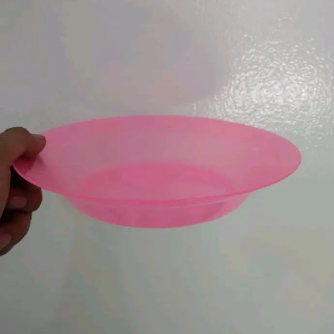 Piring Plastik Crystal 12cm perlengkapan makan-isi 6