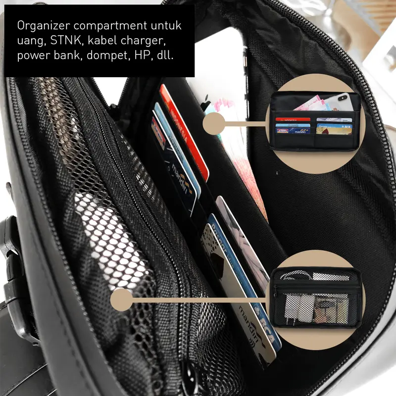 Cartiera Astro Hand Bag Sling Waistbag Pria Wanita Multifungsi Tas Pinggang Selempang Anti Air Waterproof Premium 1