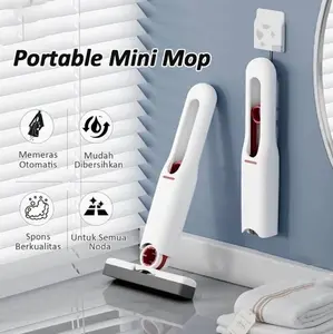 Pembersih pel portabel, pel mini pengganti kain lap, daya serap air kuat, tidak meninggalkan bekas, tidak ada tanda air, dapat digantung, tidak perlu mencuci tangan, portabel