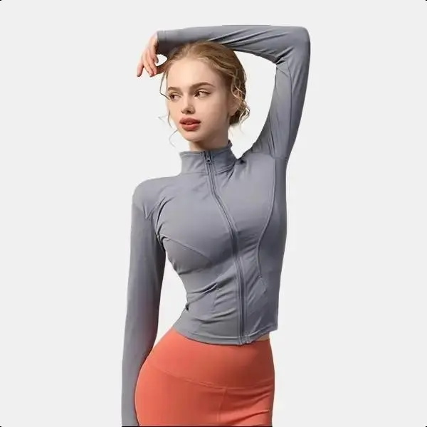 PAKAIAN YOGA HIGH QUALITY Jacket Zipper Hoodie Crop Top Wanita Kekinian Fashion Outfit Ootd Korean Style Model Terbaru Jaket Hoodie Crope Jiket Hudie Cewek Korea 4