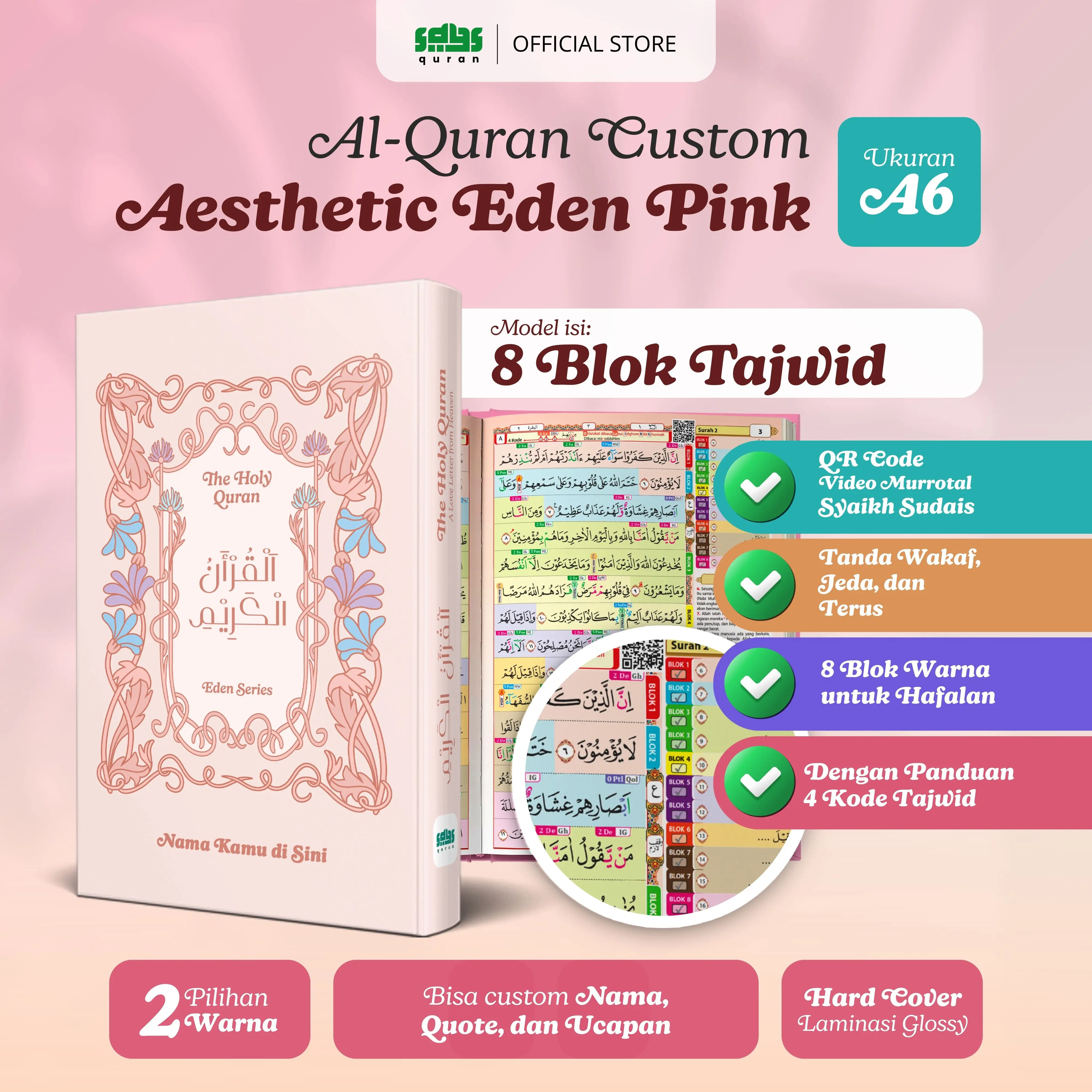 Pink 8 Blok Tajwid A6