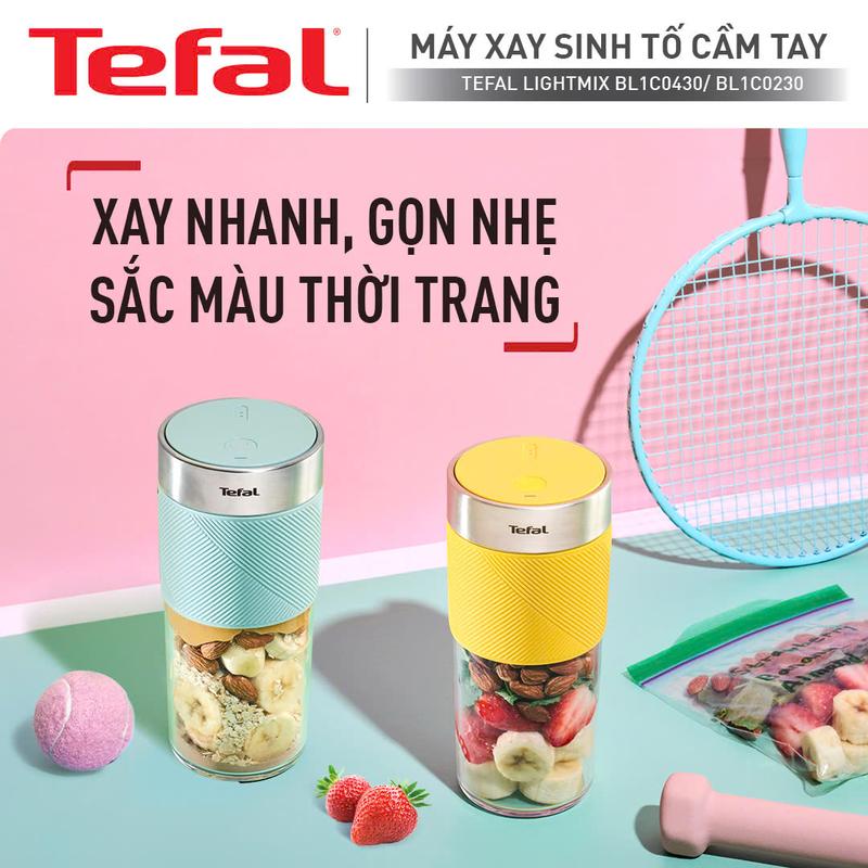 Máy xay sinh tố cá nhân Tefal LightMix BL1C0430 BL1C0230 BL1C07F0 - Xanh Vàng Hồng