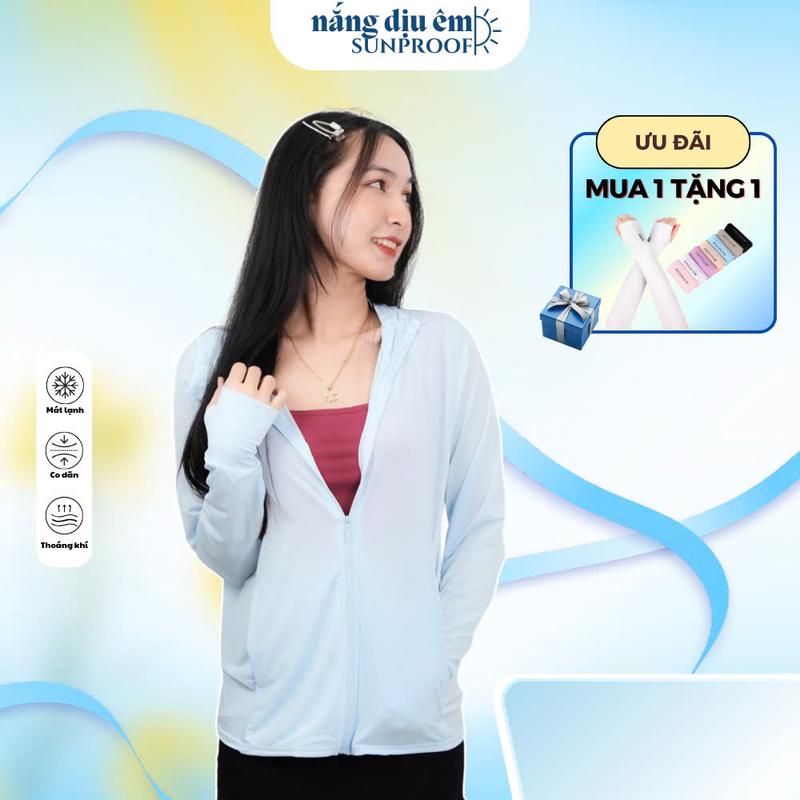 Áo khoác ngoài chống nắng thoáng khí năng động cho nữ, chống tia UV SixMoon Top Sport Đồng