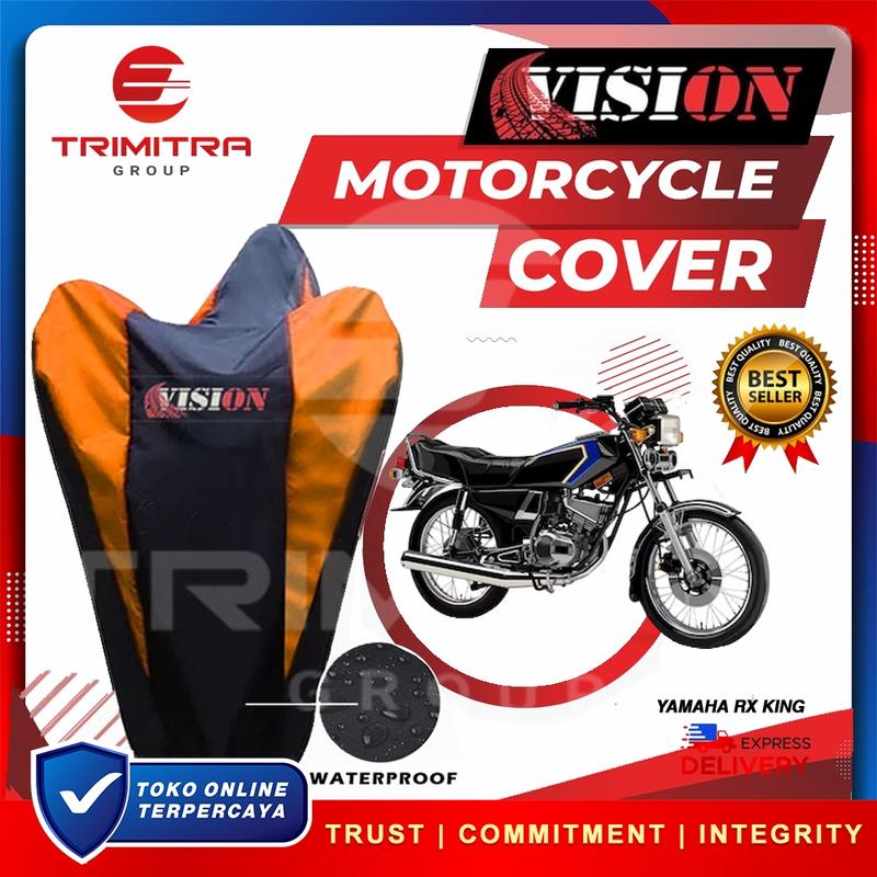 Sarung Motor Vision Yamaha RX KING / Penutup Pelindung Body Cover Motor Warna Anti Air Merk Vision 0