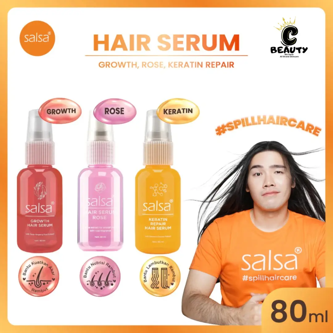 SALSA Healthy Hair Serum - Vitamin Rambut Spray - Hair Vitamin (Perawatan Rambut Kering Rontok Berkilau)