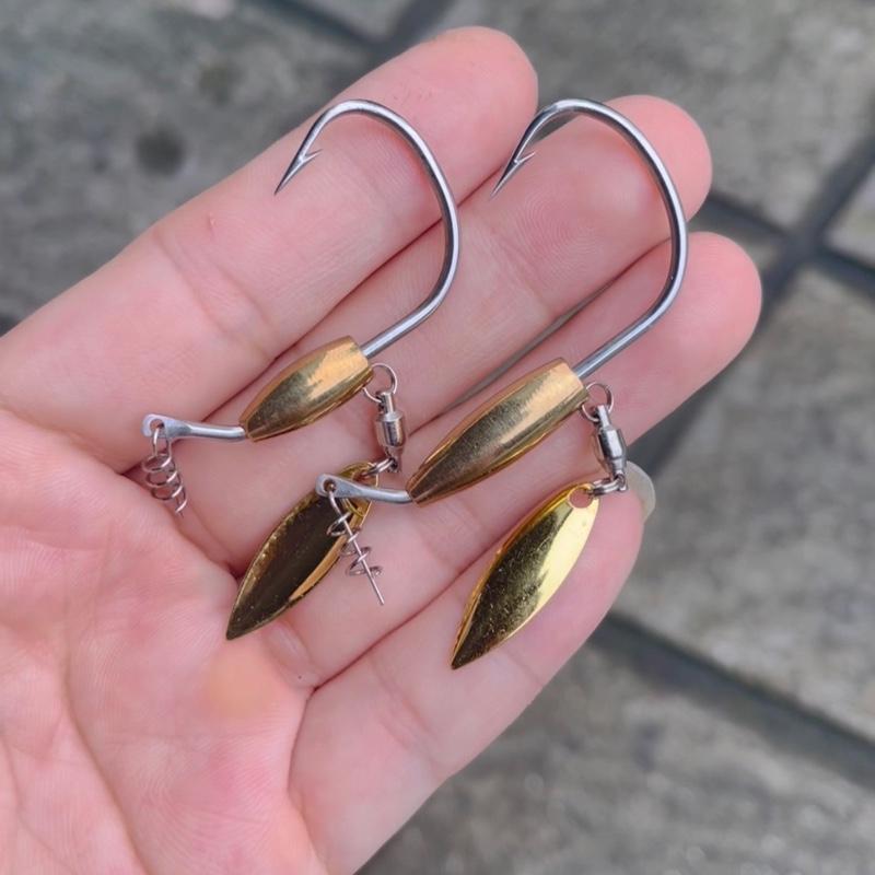  Lưỡi mồi mềm thủ công được làm từ thép trắng không rỉ 1.8 ly dài 4cm và 5cm  Fishing Đi Câu 