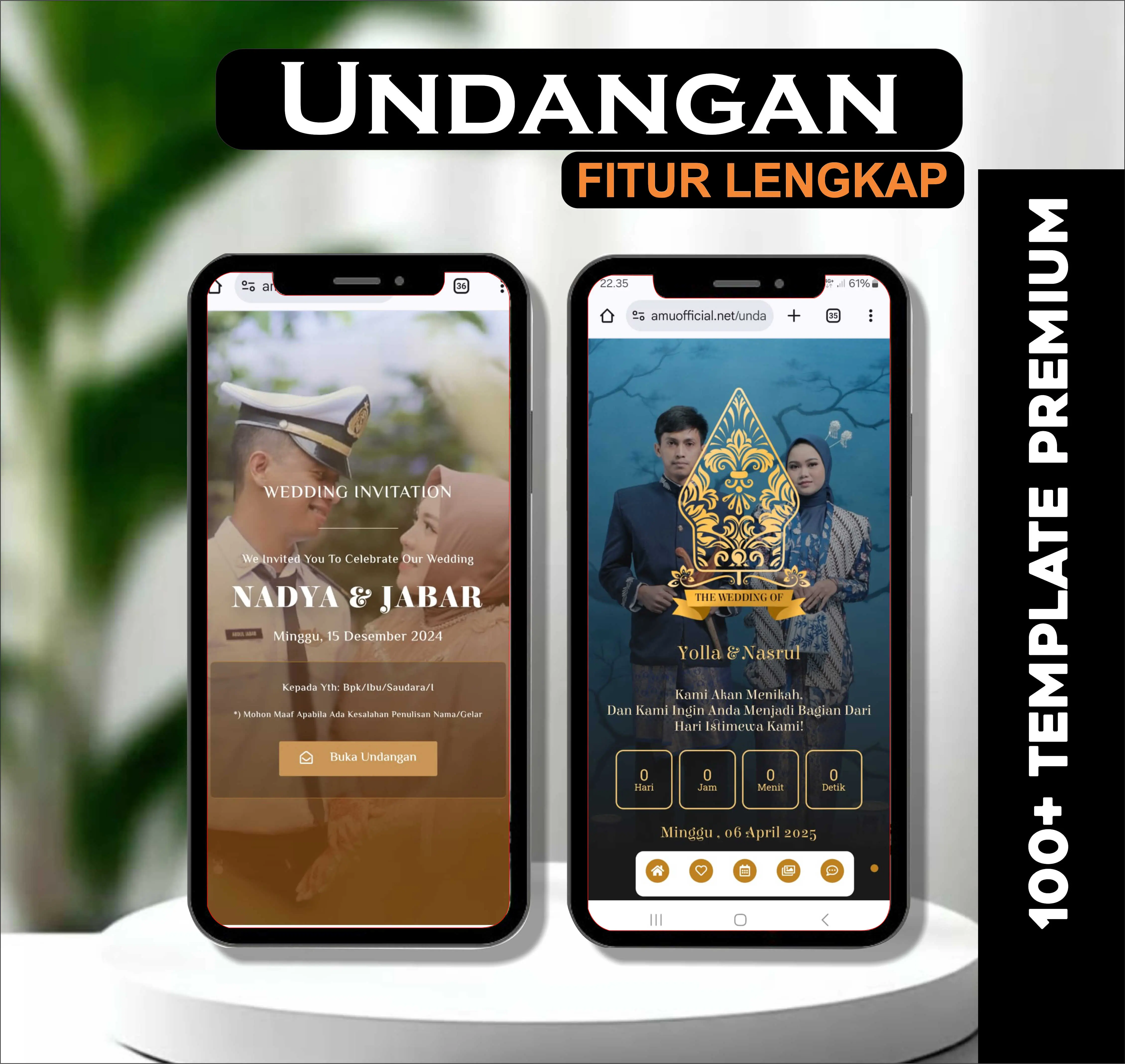 Undangan Pernikahan Khitan Thema premium fitur lengkap undangan  vintage