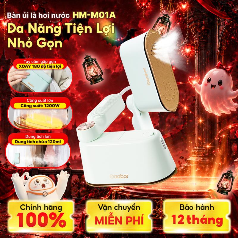 Bàn là hơi bàn ủi hơi nước Gaabor HM-M01A 2 trong 1 cầm tay mini công suất 1200W 2 chế độ ủi nước và khô Ủi Quần Áo Là Quần Áo cầmtay bàn ủi hơi nước loại eu máy là hơi Vietnam Loại EU Clothes Steamers frico steamer gấp gọn