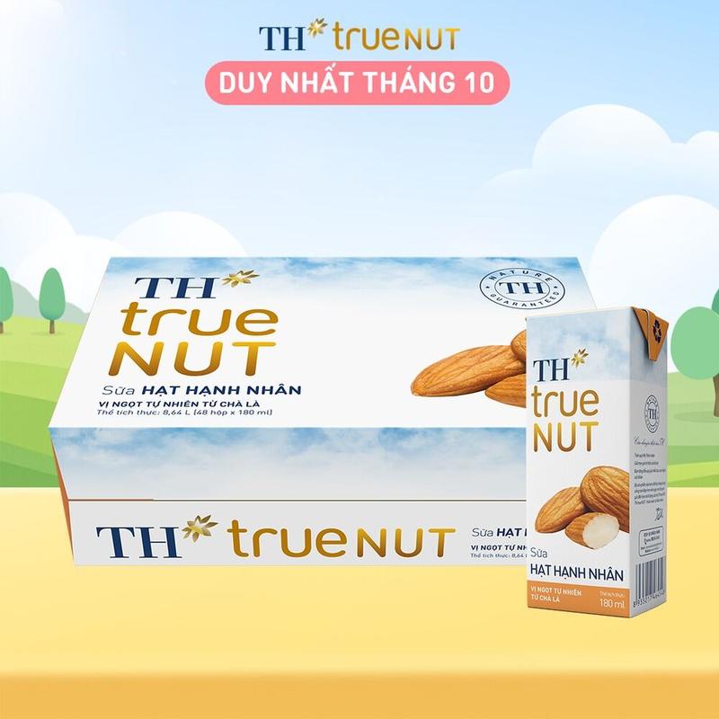 Thùng 48 hộp sữa hạt hạnh nhân TH true NUT 180 ml (180 ml x 48)