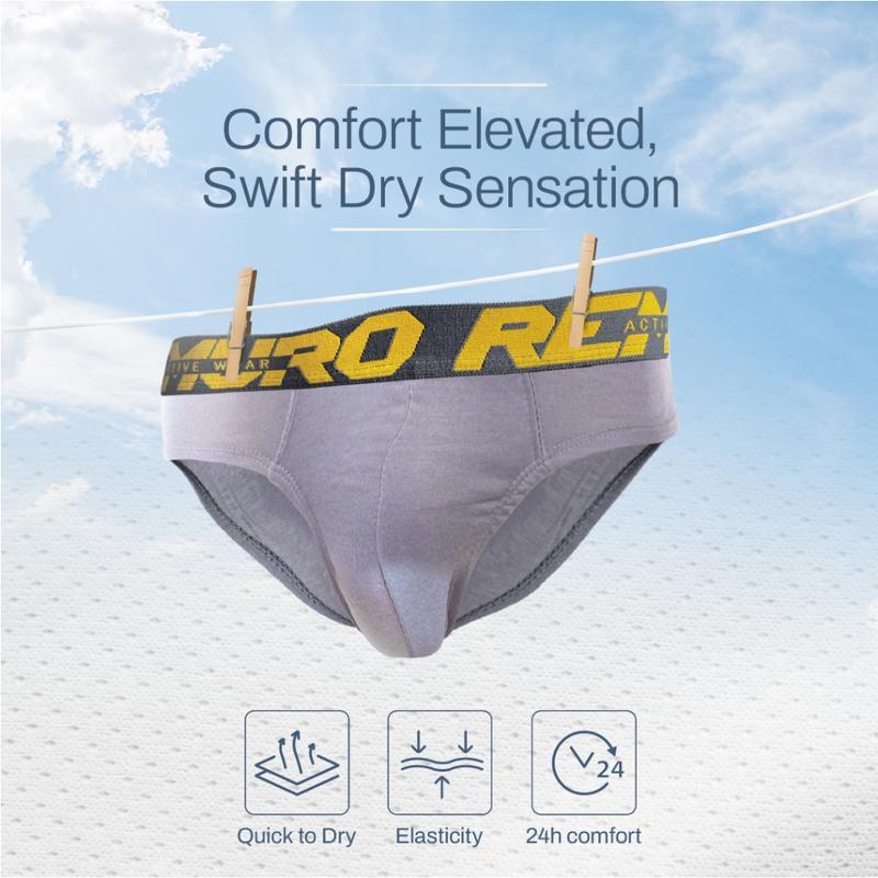 J♥O1 REMURO DRYFLEX SWIFT YELLOW [3 PCS] - CELANA DALAM PRIA ACTIVE BRIEF - MULTICOLOR YELLOW B✪R5 3