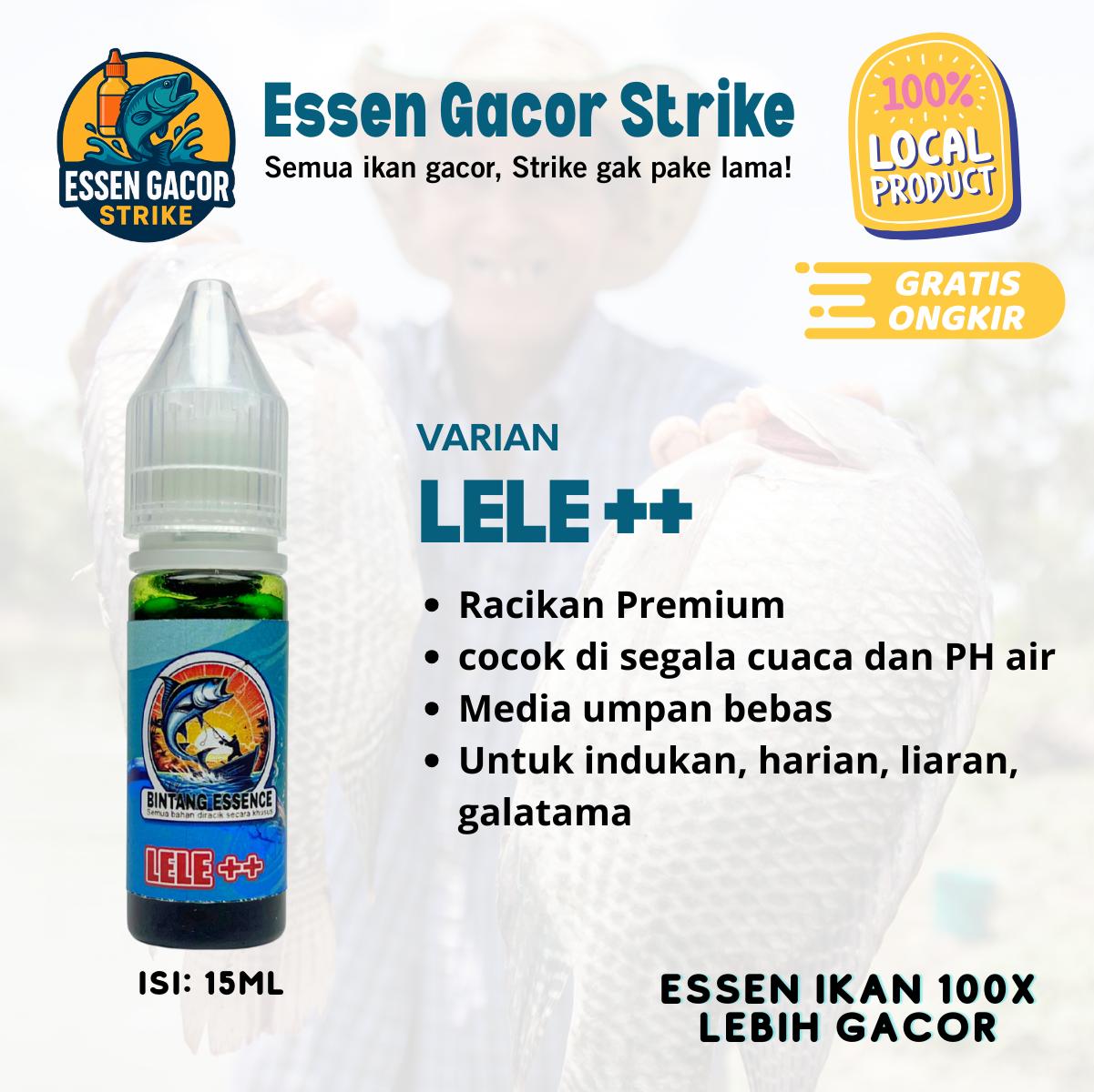 Essen Lele++ 15ml Essen Mancing Gacor Ikan Lele Racikan Kuat Super Amis