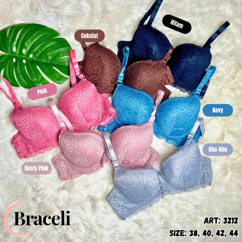 Dapat 3! Bra Kawat Jumbo Kait 3 Braceli Art 3212 | Cup C 1