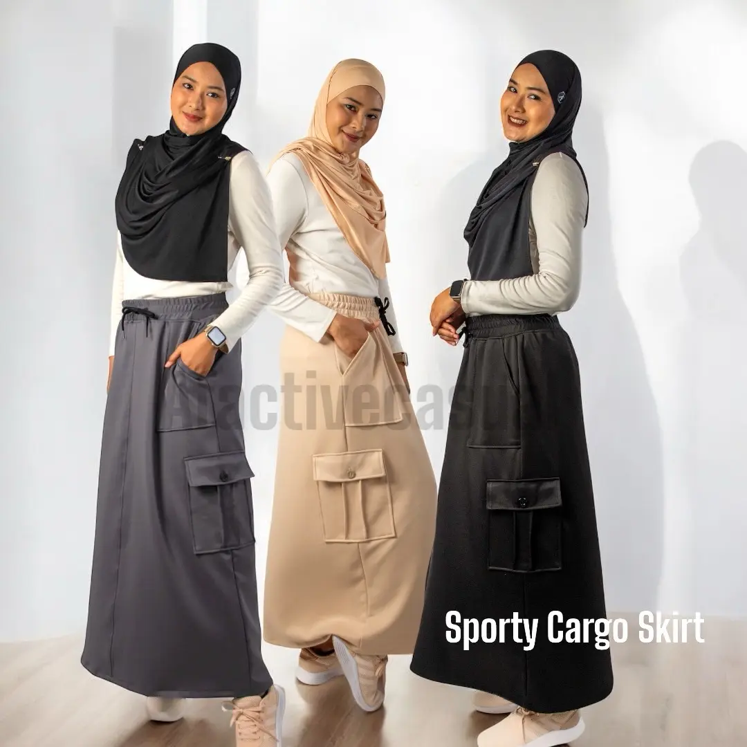 Afactivecasual Sporty Cargo Skirt ( standard and Plus sizes available)
