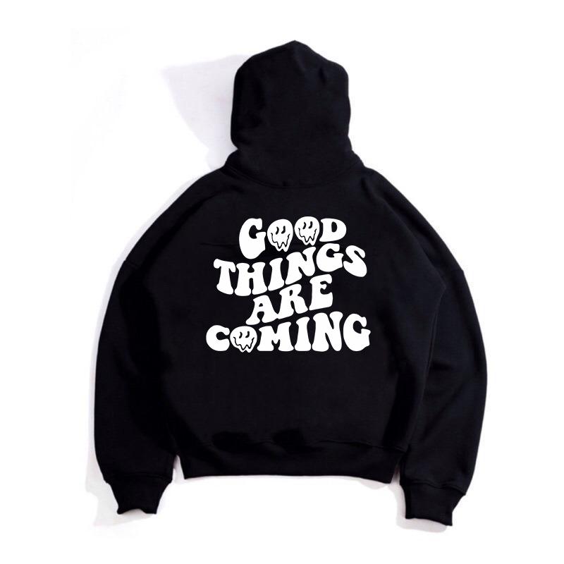 BREW ID Hoodie Boxy Oversize Tebal Hitam untuk Pria dan Wanita - Fleece PE Tebal Gramasi 280 2