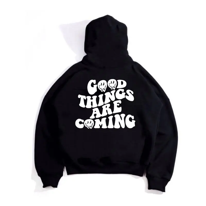 BREW ID Hoodie Boxy Oversize Tebal Hitam untuk Pria dan Wanita - Fleece PE Tebal Gramasi 280 2