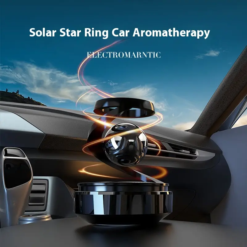 Car Creative Solar Star Ring Rotating Aromatherapy Car Interior Dashboard Advanced Aromatherapy Ornament