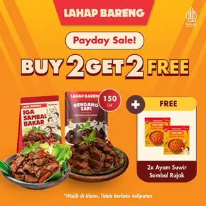 [BUY2GET2] Lahap Bareng - Paket Lauk Favorite Food Iga Sambal Bakar Empal Kriuk Cumi Ireng Pedas Sambel Sambal Cumi Masakan