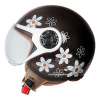Gambar Cargloss YRH Hijab Graphic Retro Helm Half Face - Flower Espresso Brown - L dari Cargloss Helmets Kab. Bogor 3 Tokopedia