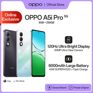 [AFDHAL APPROVED] OPPO A5i Pro 5G 8GB/256GB (IP65 Water-Resistant, 6000mAh Large Battery, 45W SUPERVOOC Flash Charge, Military-Grade Shock Resistance)