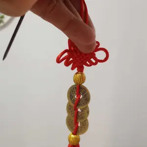 Feng Shui Good Luck Coin Gantungan Mobil Tasel Tassel Feng Shui Koin