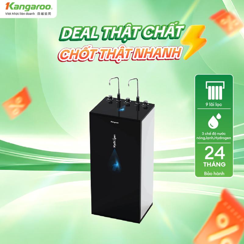KG100ESGHC9 Kangaroo Máy lọc nước RO nóng lạnh tích hợp 3 chế độ Hydrogen công nghệ làm lạnh Block nước nóng nhanh lạnh sâu 9 lõi lọc vi khuẩn tạp chất