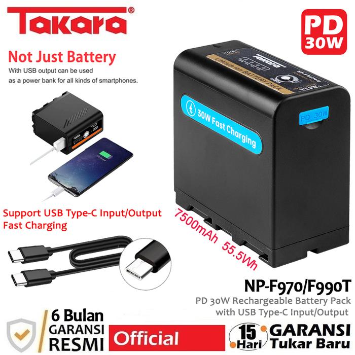 Gambar Takara Battery for Sony NP-F970 F990T F960 F770 F550 Baterai dari Takara Indonesia Kota Tangerang Tokopedia