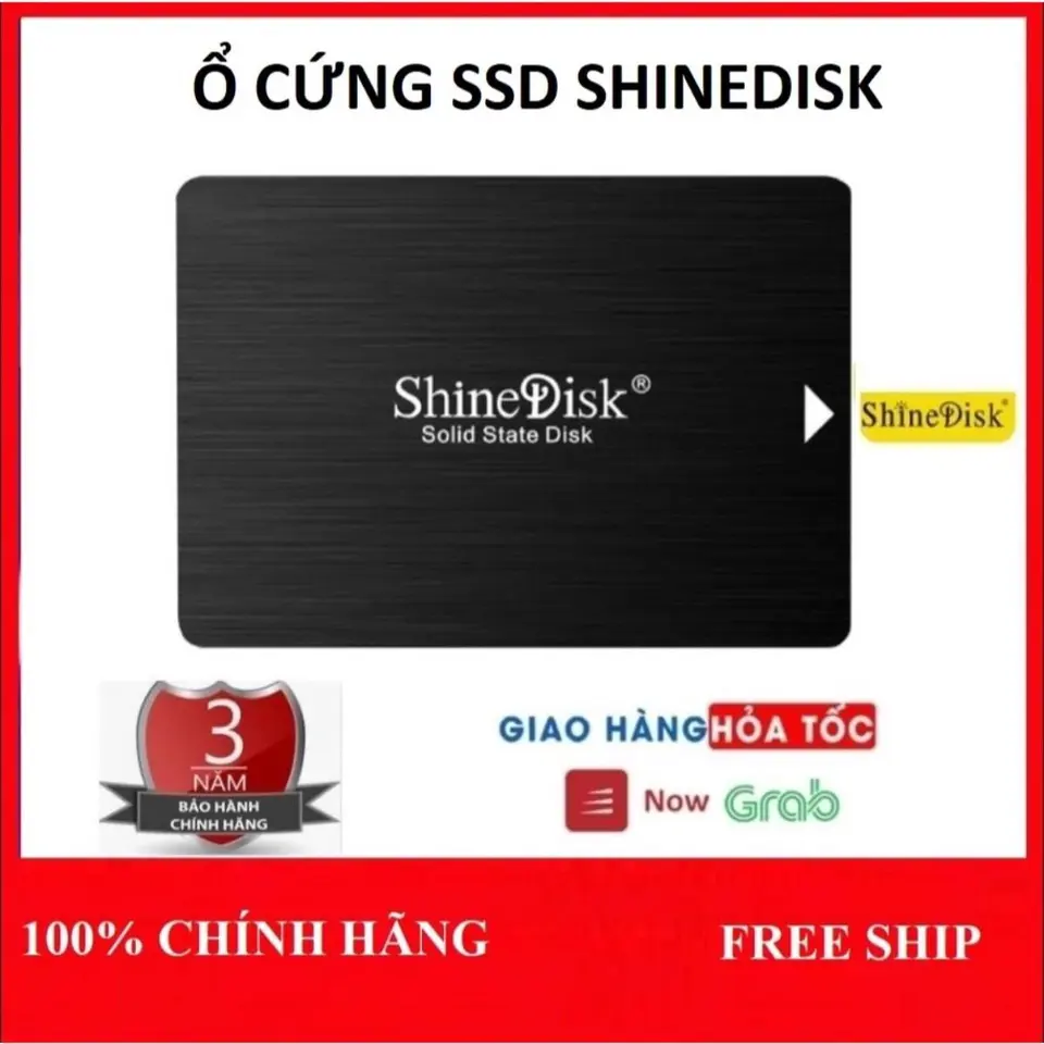 Ổ cứng SSD SHINEDISK 120GB, 240GB, 480GB dành cho máy tính, laptop, chuẩn sata3 6Gb, chính hãng bảo hành 3 năm