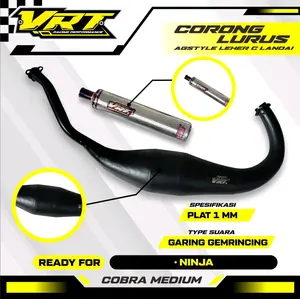KNALPOT NINJA R/RR/SS LEHER C LANDAI AGSTYLE SILINCER CORONG LURUS LAS COR ORIGINAL VRT RACING PERFORMANCE