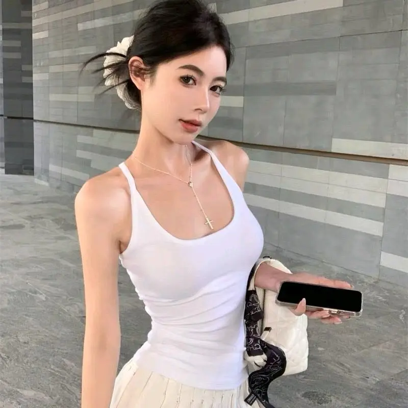 Elizabethgrosir1 Tank Top Cup Bra Import Grosir 54 Cotton Knit Premium Crop Sexy Baju Wanita Korean Style Terbaru Hitam Putih Navy Abu 9621