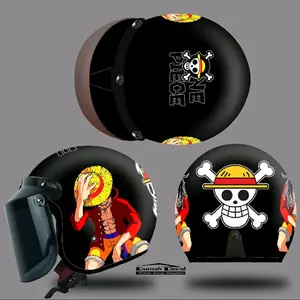 HELM ONE PIECE Dan BLACKPING Bogo Retro DEWASA SNI