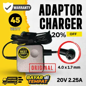 Adaptor Charger Le n vo IdePad 2.25A 45 Watt Konektor 4.0x1.7 Original