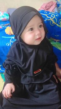 Product Review of MIMMI.ID—Shanum Set Jilbab Dress Gamis Jersey Anak Perempuan Baju Muslim Panjang Syari Cewek Wanita Setelan  Polos Newborn from Z**✌ 0