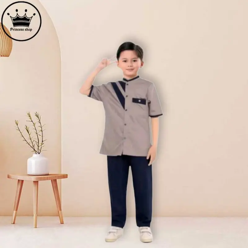 baju setelan anak koko batik lengan pendek 1-11 tahun / BAJU KOKO ANAK / BAJU MUSLIM ANAK/ KOKO ANAK 2