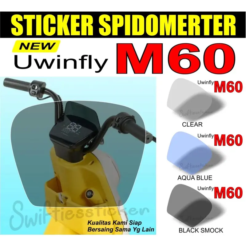 Stiker Anti Gores Sepeda Listrik UWINFLY M60, Hemat Energi, Outdoor 0