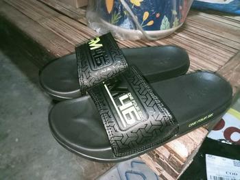 Product Review of RM146- Sandal Slop Full Karet Motif Timbul Hitam Hijau Stabilo Sendal Slop priamurah sandal  slop premium from A** b**d 0