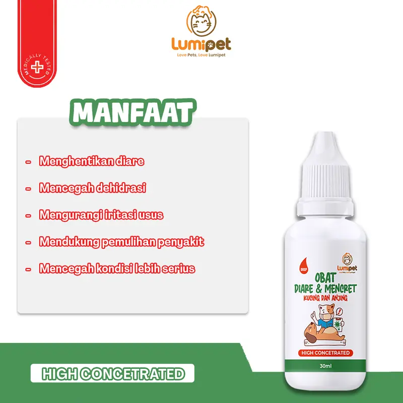 LUMIPET Obat Diare dan Mencret Ampuh Kucing dan Anjing High Concentrated Vitamin Gangguan Pencernaan Lambung 2