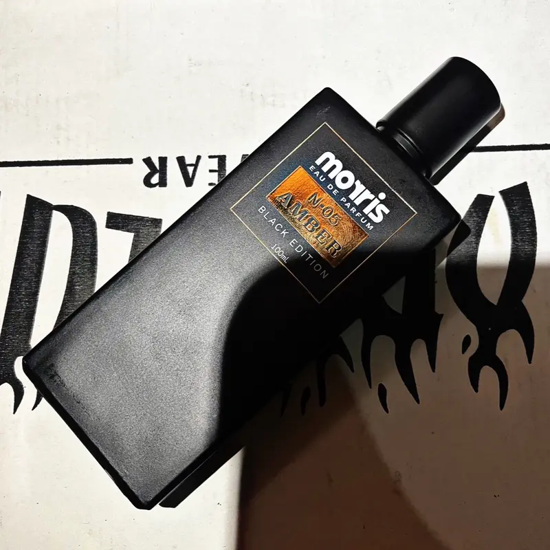 Pria Tahan Lama Moris Eau De  Amber 100ml - Black Edition - Wangi, Alis, Kuku, Tatto, Eyeliner, Laundry, Mascara, Hidung, Telinga, Kutek Elegant Perfume Parfum 4
