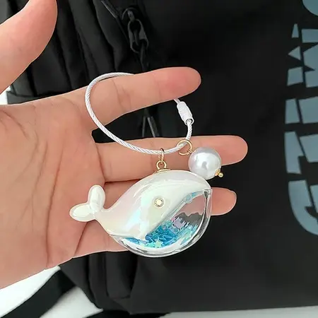 Sekolah Kantong Kunci Landungan/Lumba -lumba Kunci Kunci/Paus Kunci Kunci/Hadiah Liontin/Lady Bag Liontin/Aksesori Tas/Tas Keychain/Gaya Sama untuk Teman Baik/Setelan Sebagai Hadiah 7