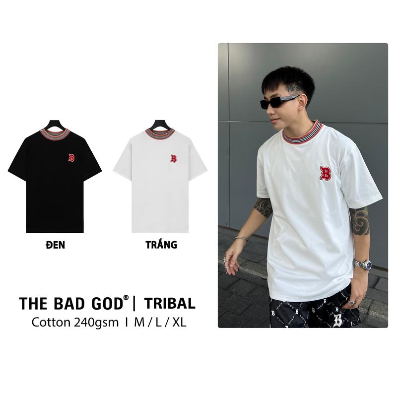 Áo Thun Nam Cổ Tròn The Bad God Tribal Chất Liệu COTSYN Thêu Họa Tiết - Menswear - BST Áo thun năm 2025