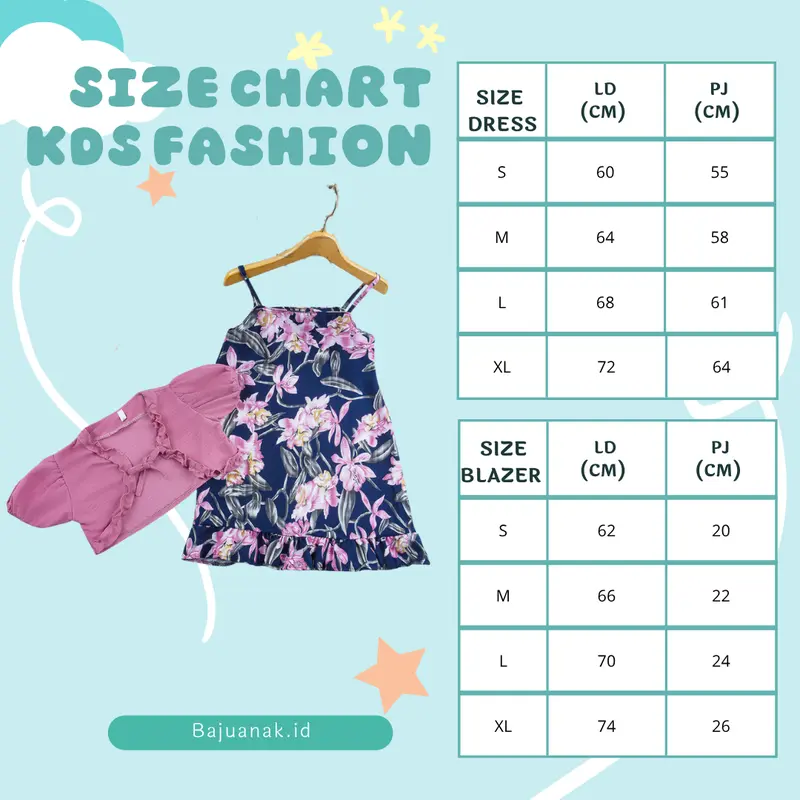 Baju Anak Perempuan - Oneset Anak Yuwari Motif Flora 2 in 1 Terlaris / Fashion Dress Anak Perempuan & Outer Korean Style Terbaru 8