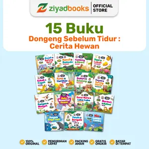 Ziyadbooks - (Isi 15 Buku) Dongeng Sebelum Tidur  Anak: Cerita Hewan Bonus Buku Mewarnai