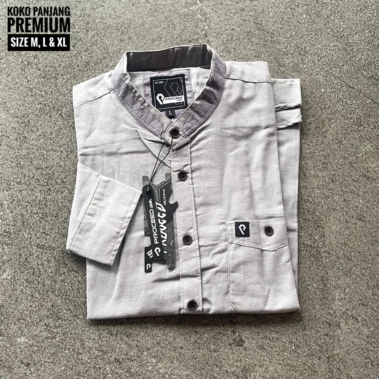 KOKO PANJANG SHANGHAY PRIA (3) PREMIUM KEMEJA MUSLIM SIZE DEWASA