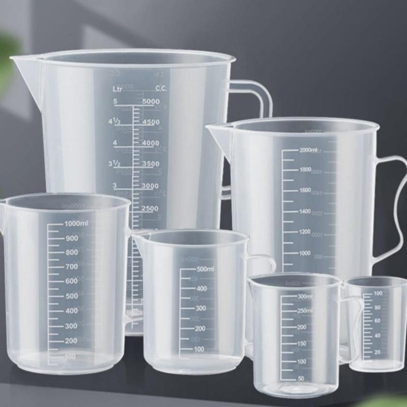 Cốc đong ca đong định lượng pha chế bằng nhựa PP trong suốt vạch chia 100ml 500ml 1000ml chất lượng cao ly dong nhua cadong dinh luong