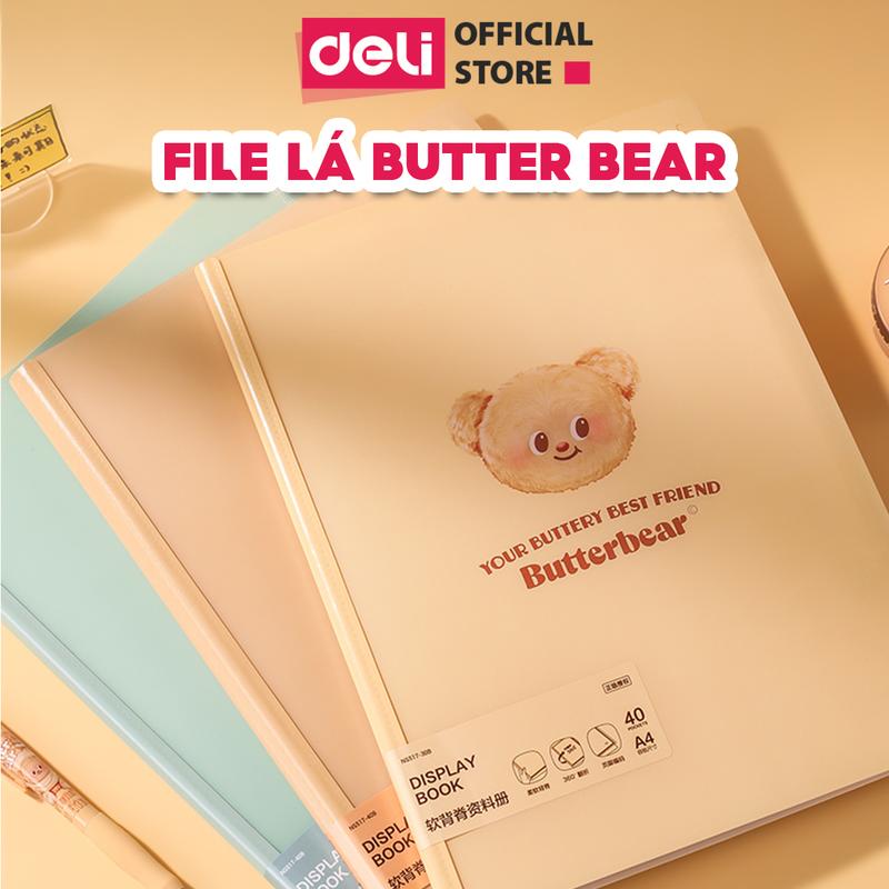 File lá đa năng Butter Bear Deli - Sổ đa năng, lưu giữ hình ảnh, tài liệu, sổ lưu ảnh siêu âm, sổ lưu phiếu siêu âm, decor ảnh, file lá đựng tài liệu, đựng giấy A4