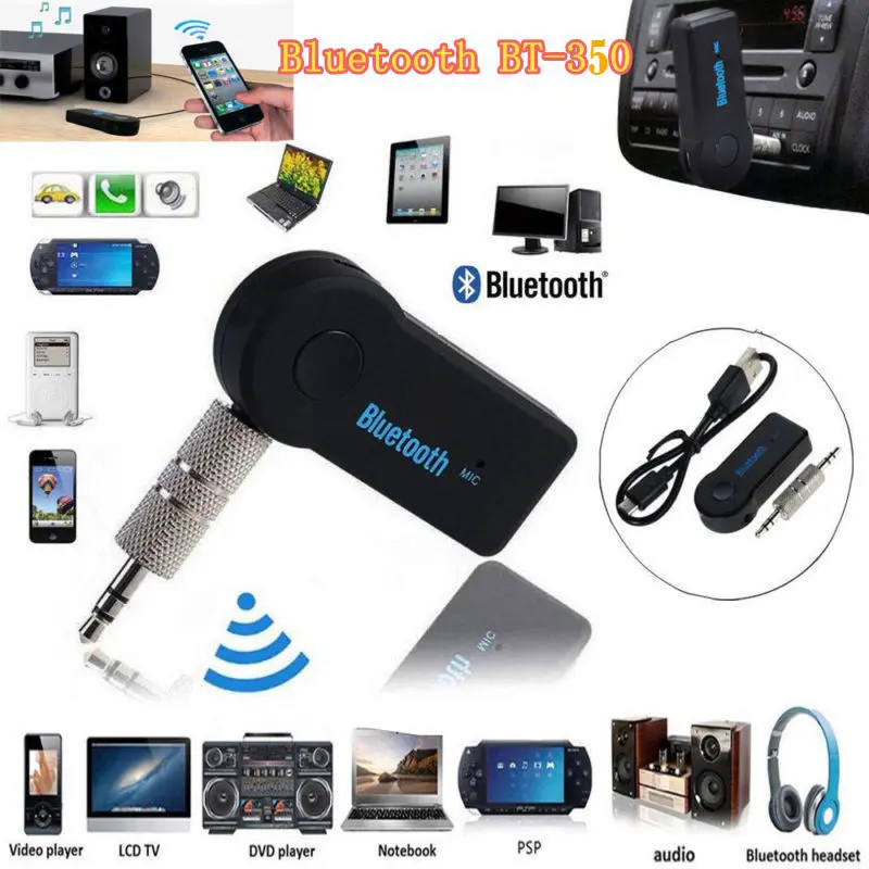 Pemancar Bluetooth Receiver Audio Mobil Sekring 3.5mm Musik Receiver Hands-Free Tanpa Kabel