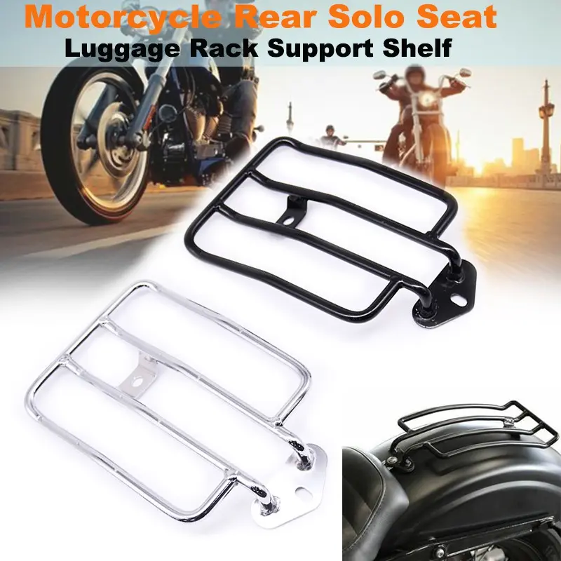 Motorcycle Rear Solo Seat Fits Luggage Rack Support Shelf for Harley Davidson