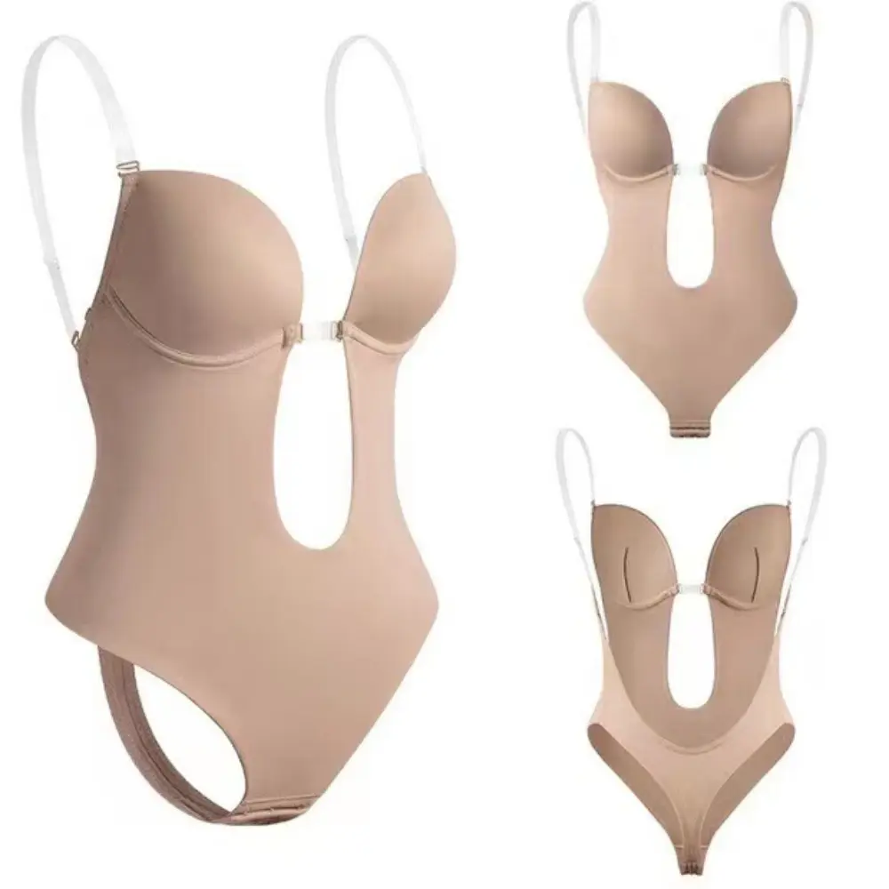 Full Body Shaper Seamless Deep V-Neck Control Body Corset Women  Underwear Slim Shapewear Postpartum Bodysuit Tummy Shapers