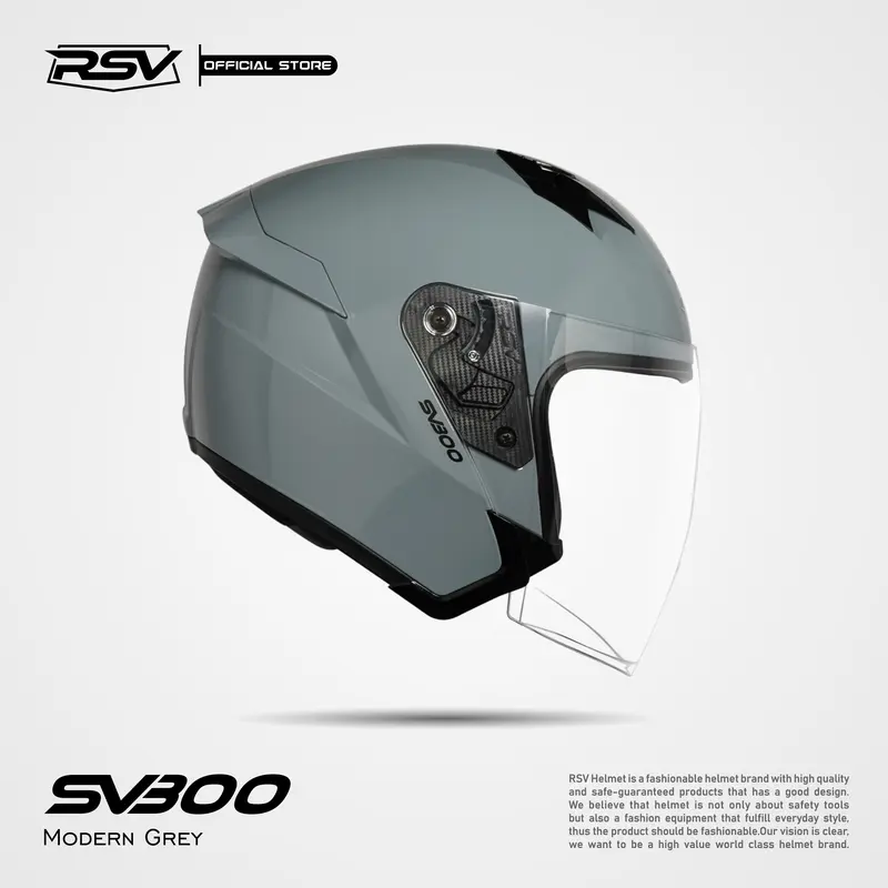 HELM Half face RSV SV300 MODERN GREY Motorcycle 3